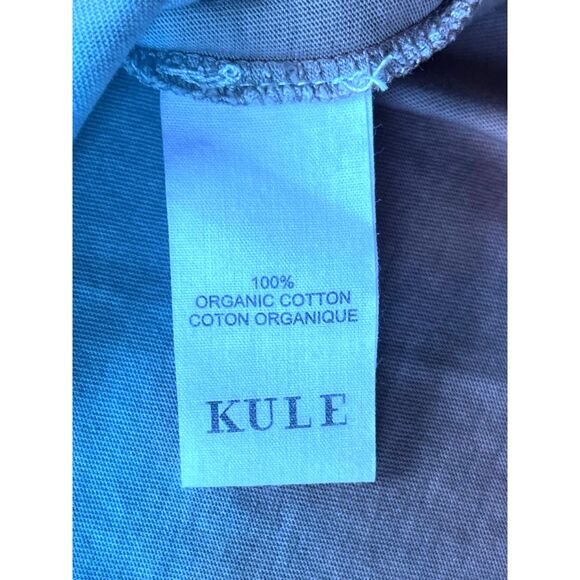 KULE Blue Brown Ombre Box Crop Top T Shirt Tee Top Women's Size Large - Picture 5 of 10